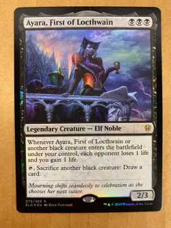 MTG 1x FOIL Ayara, First of Locthwain # 75 Throne of Eldraine Magic the x1 NM - Image 1