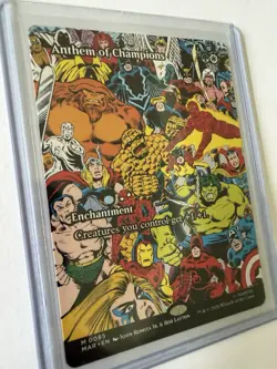Anthem of Champions 0085 MTG Marvel Enchantment Mythic Rare Full Art Regular - Image 2