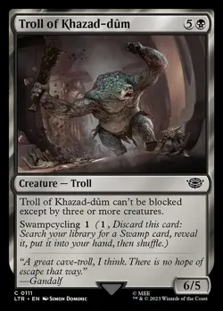Troll of Khazad-dum 1x MtG The Lord of the Rings SP/NM - Image 1