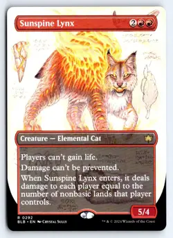 Sunspine Lynx (Borderless) 292 Rare Bloomburrow Magic: The Gathering NM - Image 1