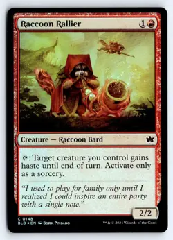 Raccoon Rallier 148 Common Bloomburrow Magic: The Gathering Foil NM - Image 1