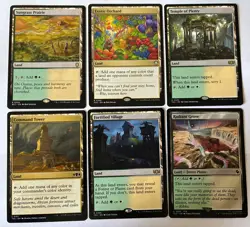 MTG Selesnya (green white) - Utility Land Lot - x6 NM regular MTG Commander - Image 1