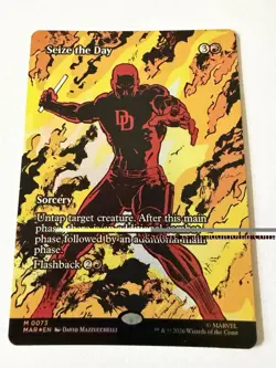 Seize the Day #0073 Foil MTG Marvel Super Heroes Borderless NM - Image 1