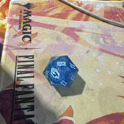 MTG Final Fantasy: Gift Bundle "Crystal" Shinra Blue Oversized D20 Die Dice Mega - Image 1