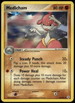 Medicham 42/101 Uncommon Hidden Legends LP Pokemon Card - Image 1