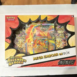 Pokemon TCG Mega Evolution—Ascended Heroes Mega Emboar EX Box Promo Jumbo 2015 - Image 1