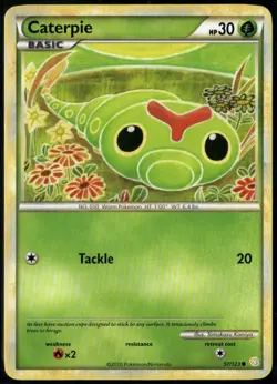 Caterpie 57/123 Common HeartGold & SoulSilver LP Pokemon Card - Image 1