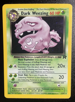 Dark Weezing 14/82 Rare Holo Team Rocket NM/LP - Image 1