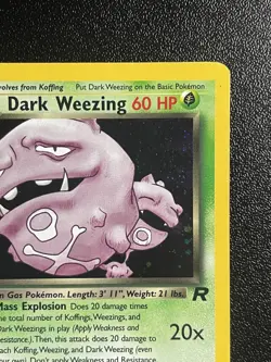 Dark Weezing 14/82 Rare Holo Team Rocket NM/LP - Image 4