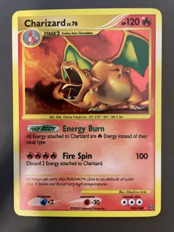 Pokemon TCG Charizard 103/100 Stormfront Secret Rare Holo EN 120HP 2008 Arita - Image 1