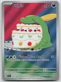 Pokemon Gulpin 154/142 Stellar Crown Illustration Rare Holo NM - Image 1
