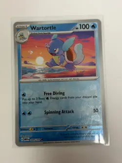 Wartortle 008/165 Uncommon 151 Pokemon Reverse Holo Near Mint - Image 1
