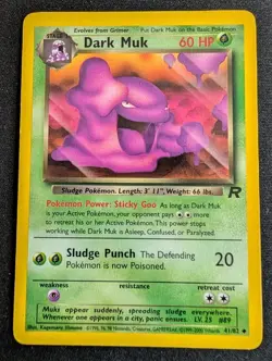 Dark Muk 41/82 Unlimited Uncommon Team Rocket Pokemon Card Mp - Image 1