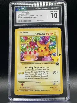 CGC 10 2021 Pokemon TCG _____'s Pikachu Holo Celebrations 24/53 Promo - Image 1
