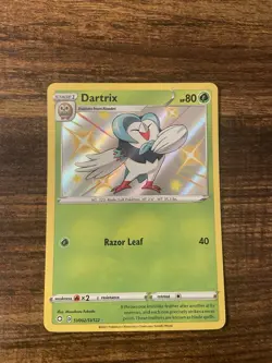 Pokemon TCG Dartrix SV002/SV122 Shining Fates Shiny Holo Rare Holo - Image 1