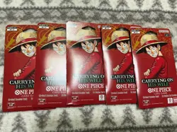 One Piece TCG OP-13 Carrying On His Will Sleeved Booster Pack Lot of 5 Sealed - Image 2