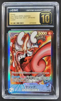 2025 ONE PIECE JP USOPP LEADER OP10-042 CGC 10 PRISTINE C PT - Image 1