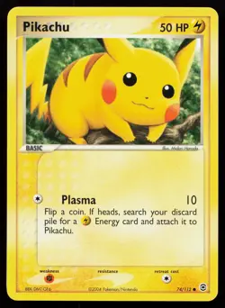 Pikachu 74/112 Common FireRed & LeafGreen Non Holo Pokemon Card - Image 1