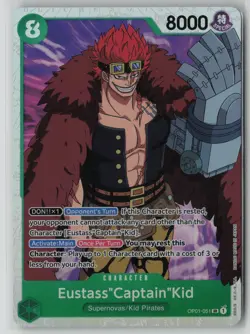 Eustass"Captain"Kid OP01-051 One Piece Romance Dawn Super Rare Near Mint - Image 1