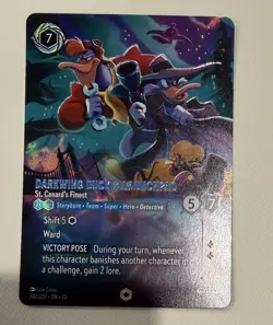 Disney Lorcana - Darkwing Duck and Launchpad - Enchanted - NM - 242/207 - Image 1