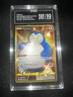 Pokemon TCG Snorlax 224/198 Chilling Reign Secret Rare Gold Card TAG 10 Gem Mint - Image 1