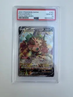 Leafeon V (Alternate Full Art) 167/203 Swsh07: Evolving Skies PSA 10 - Image 1