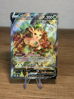 Leafeon V (Alternate Full Art) 167/203 SWSH07: Evolving Skies Holo NM - Image 1