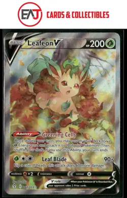 Leafeon V (Alternate Full Art) SWSH07: Evolving Skies Ultra Rare,Holo #167/203 - Image 1