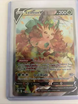 Leafeon V (Alternate Full Art) 167/203 SWSH07: Evolving Skies Holo NEAR MINT🔥 - Image 1