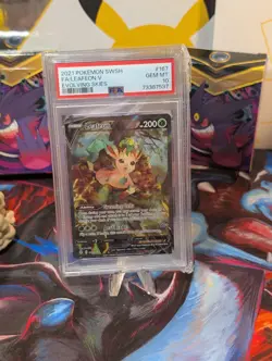 Leafeon V (Alternate Full Art) 167/203 SWSH07: Evolving Skies Holo PSA-10 - Image 3