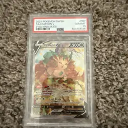 Leafeon V (Alternate Full Art) 167/203 SWSH07: Evolving Skies Holo PSA 10 - Image 1