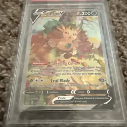 Leafeon V (Alternate Full Art) 167/203 SWSH07: Evolving Skies Holo PSA 10 - Image 3