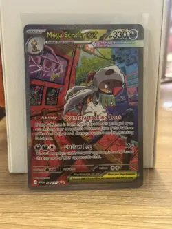 Mega Scrafty ex 285/217 SIR Ascended Heroes NM Pokemon Card Full Art ME - Image 1