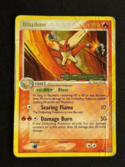 Pokemon Blaziken 1/106 Emerald Stamped Reverse Holo Card English - Image 1