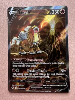 Pokemon Entei v Holo Ultra Rare Card Crown Zenith Galarian Gallery GG36/GG70 NM - Image 1