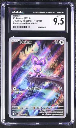 Pokemon TCG Noibat Journey Together Illustration Card 169/159 CGC 9.5 - Image 1