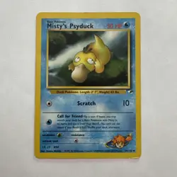 Misty's Psyduck 54/132 - Gym Heroes Vintage Pokemon Card LP dd - Image 1