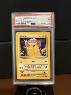 Pikachu 58/102 Base Set Regular 1999 English PSA 7 Yellow Cheeks Card - Image 1