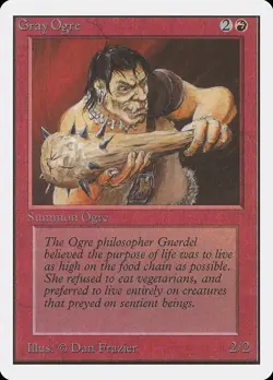 Gray Ogre Unlimited MINT Red Common MAGIC THE GATHERING MTG CARD ABUGames - Image 1