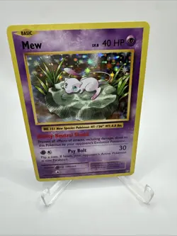 HOLO BLEED ERROR - Mew 53/108 XY Evolutions Holo Rare Pokemon TCG Card Lily Pad - Image 1