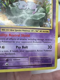 HOLO BLEED ERROR - Mew 53/108 XY Evolutions Holo Rare Pokemon TCG Card Lily Pad - Image 2