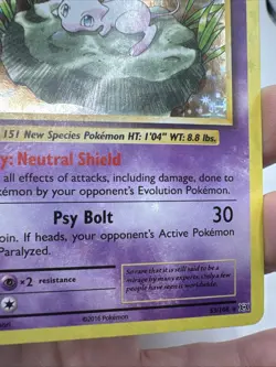 HOLO BLEED ERROR - Mew 53/108 XY Evolutions Holo Rare Pokemon TCG Card Lily Pad - Image 3