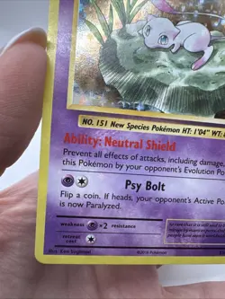 HOLO BLEED ERROR - Mew 53/108 XY Evolutions Holo Rare Pokemon TCG Card Lily Pad - Image 4
