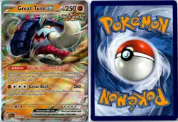 Pokemon Card - Great Tusk ex Paldean Fates 053/091 2024 Double Rare Near Mint - Image 3