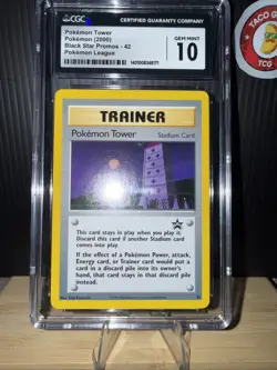 2000 Pokemon Black Star Promo Pokemon Tower 42 CGC 10 GEM MINT League WOTC Card - Image 1