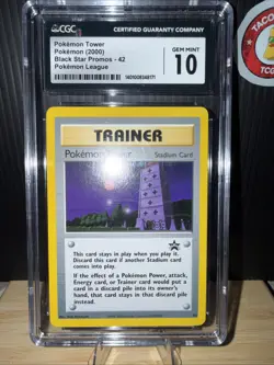 2000 Pokemon Black Star Promo Pokemon Tower 42 CGC 10 GEM MINT League WOTC Card - Image 2