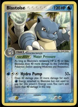 Blastoise 14/100 Rare Crystal Guardians NM Pokemon Card - Image 1