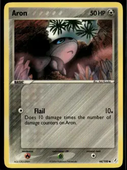 Aron 44/100 Common Crystal Guardians NM Pokemon Card - Image 1