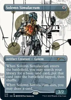 Solemn Simulacrum (Borderless) -Foil Near Mint MTG Secret Lair - Image 1