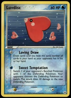 Luvdisc 40/101 Uncommon Hidden Legends LP Pokemon Card - Image 1